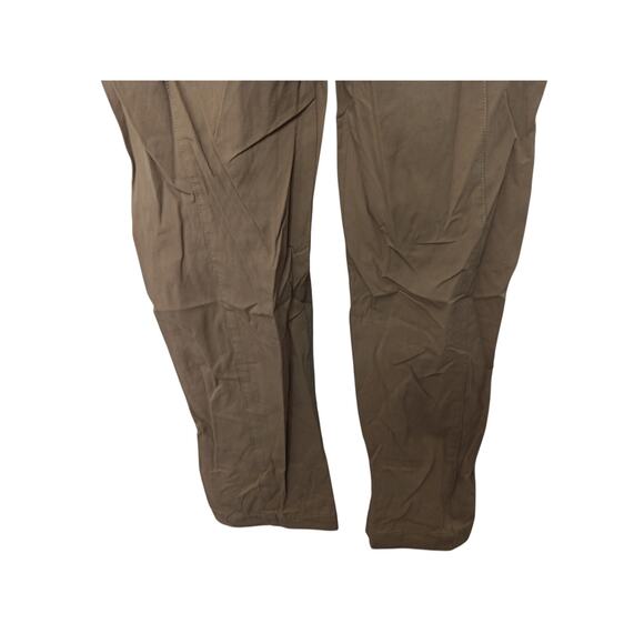 New Easel Women’s Utility Button Down Belted Jumpsuit 100% Cotton Tan Large - Picture 11 of 16